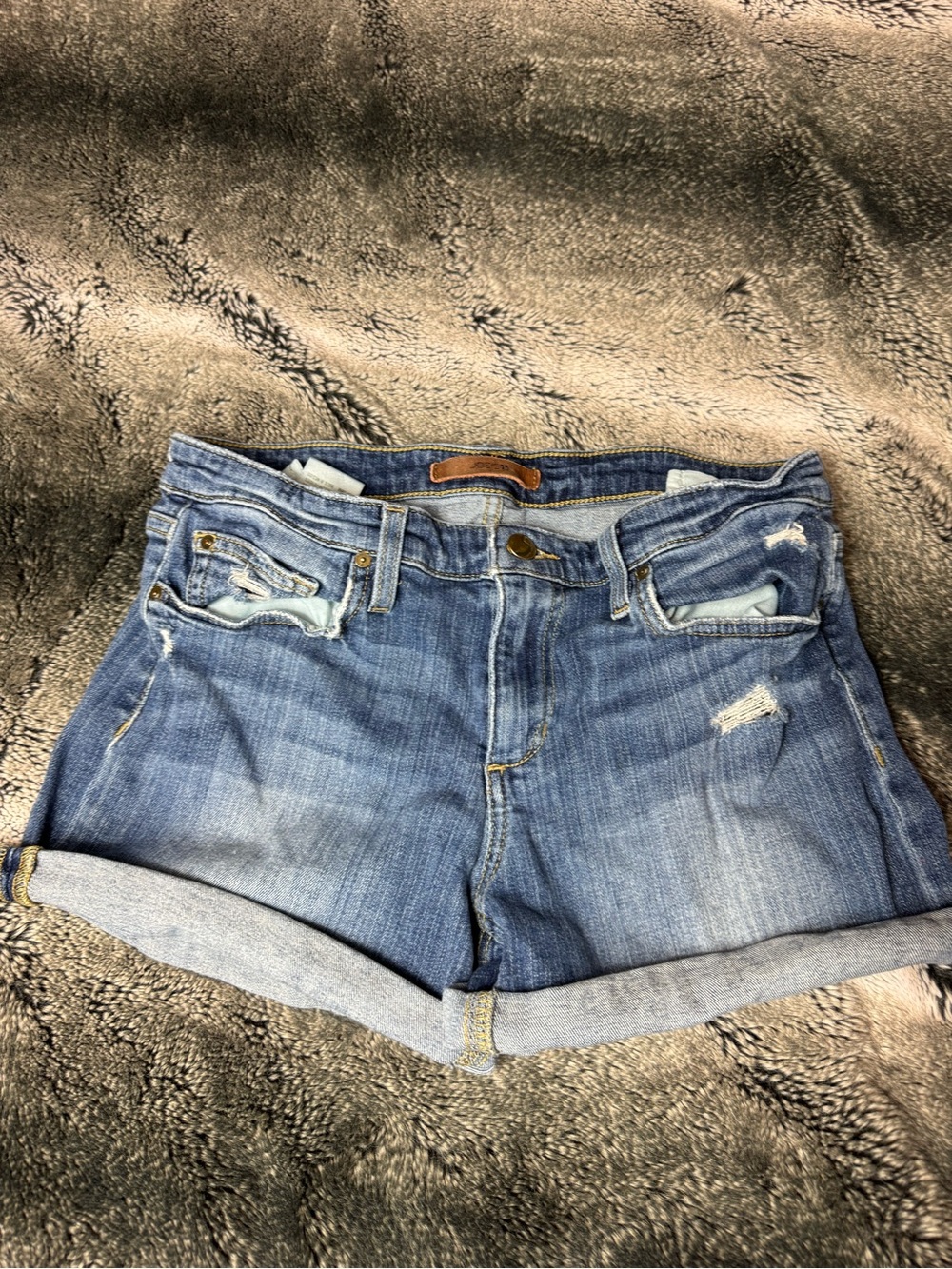 Joe's Jeans Light Wash Rolled Cuff Denim Shorts